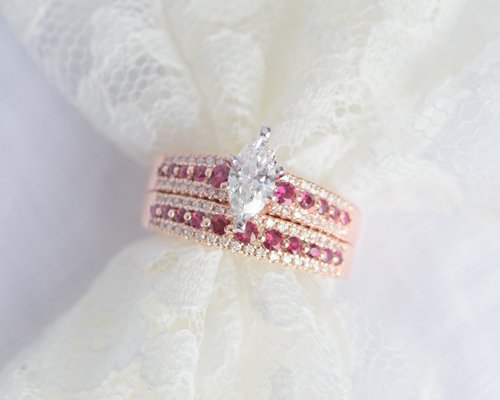 Pink sapphire Engagement Rings