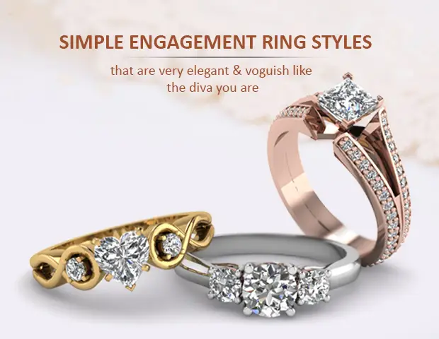 Stylsih Simple Diamond Ring For Womens